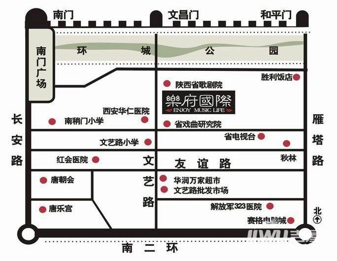 乐府国际公寓位置交通图图片