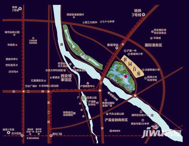 世园大公馆Ⅲ期(上林艺境)位置交通图图片