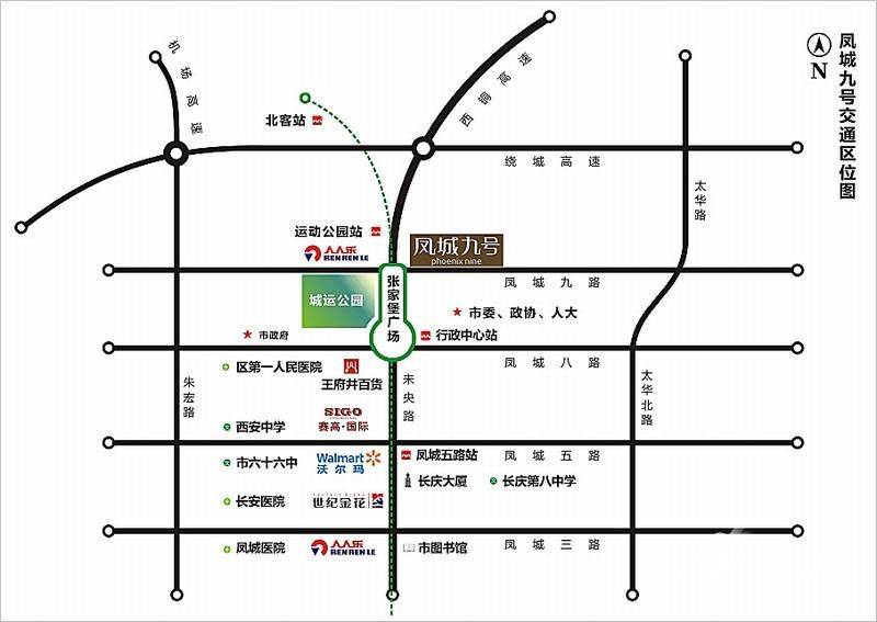 凤城九号位置交通图图片