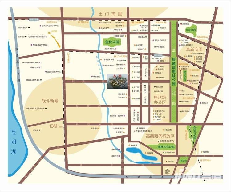龙城铭园国际社区位置交通图图片