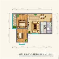 美庐雅苑2室1厅1卫82.2㎡户型图