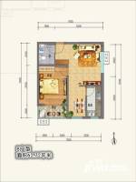 美庐雅苑1室1厅1卫62.7㎡户型图