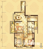 海纳汉唐御府普通住宅105㎡户型图