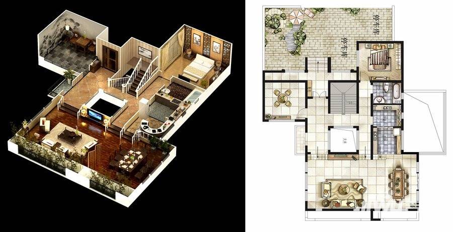 绿地国际生态城二期别墅普通住宅453㎡户型图