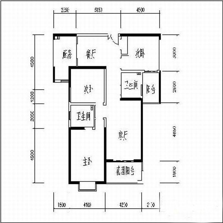 曲江观山悦3室2厅2卫140.4㎡户型图