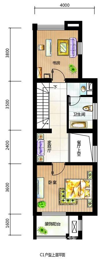 大华曲江公园世家2室3厅2卫118.7㎡户型图