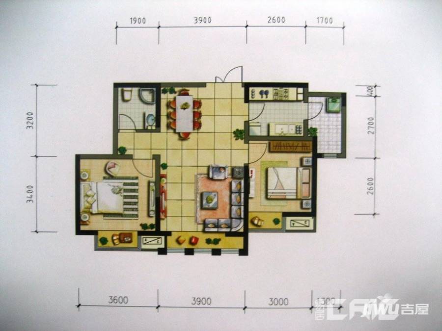 浐灞半岛太华金堤普通住宅82㎡户型图