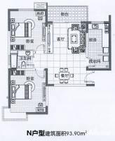 锦园君逸普通住宅93.9㎡户型图