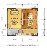 莱安逸珲普通住宅64㎡户型图