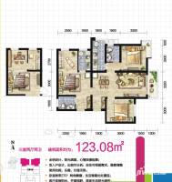 东尚蜂鸟3室2厅2卫123.1㎡户型图