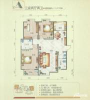 时丰姜溪花都3室2厅2卫116㎡户型图