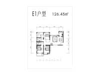 浩华香颂国际城4室2厅1卫126.5㎡户型图