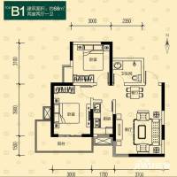 华洲城领誉普通住宅68㎡户型图