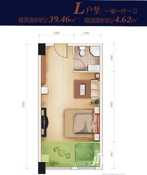 韶雨地铁城3室2厅2卫103.1㎡户型图