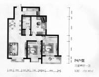 翠堤湾3室2厅1卫105.9㎡户型图