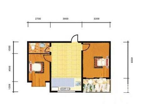 铭翔花园普通住宅62.4㎡户型图