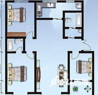 世园茗城普通住宅130㎡户型图