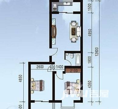 世园茗城普通住宅77.9㎡户型图