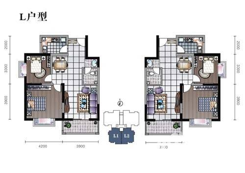 奇星御园普通住宅89㎡户型图