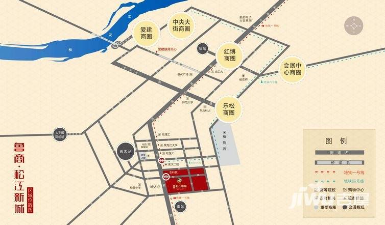 鲁商松江新城位置交通图图片