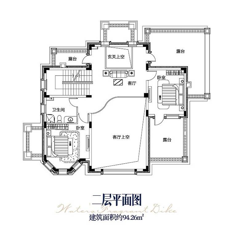 保利水韵长滩普通住宅94.3㎡户型图