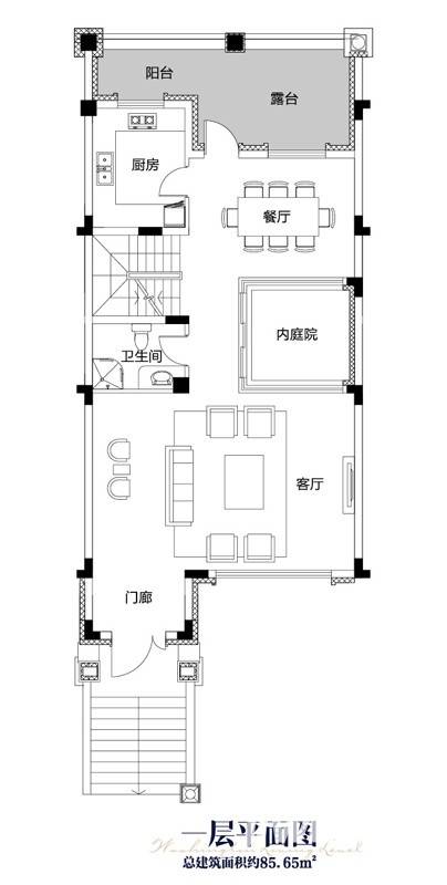 保利水韵长滩普通住宅85.7㎡户型图