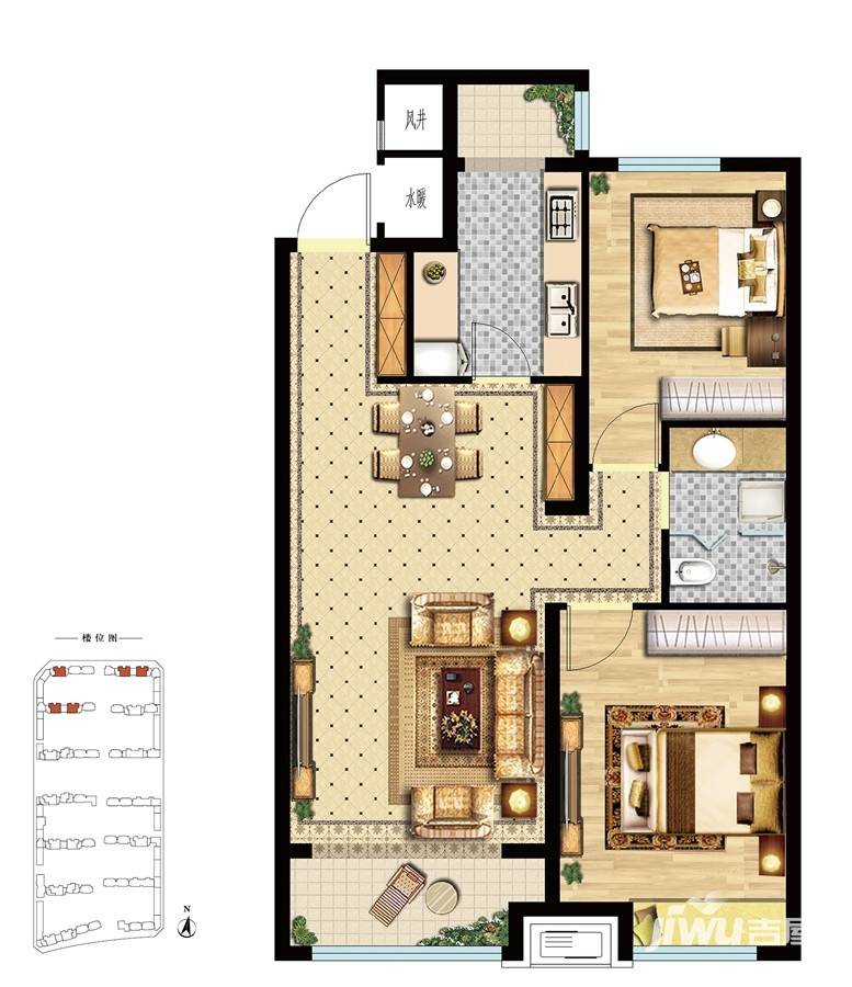 招商天玺（贝肯山）普通住宅94㎡户型图