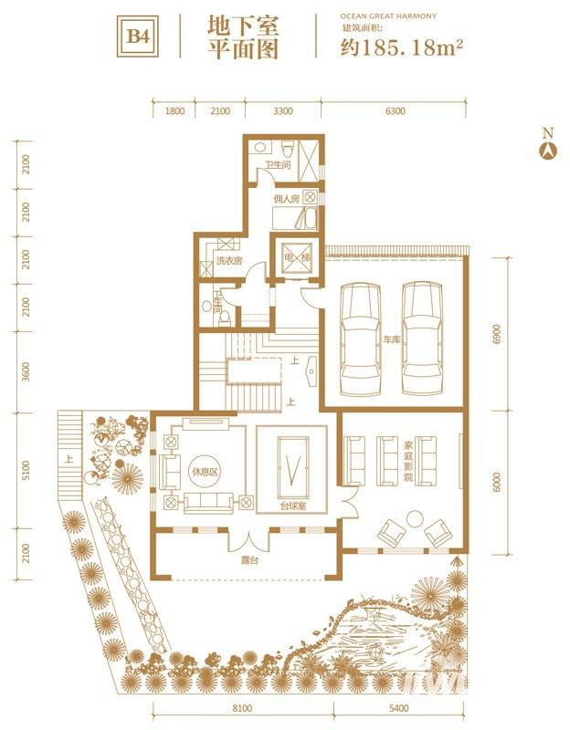 溪岸艺墅普通住宅185.2㎡户型图