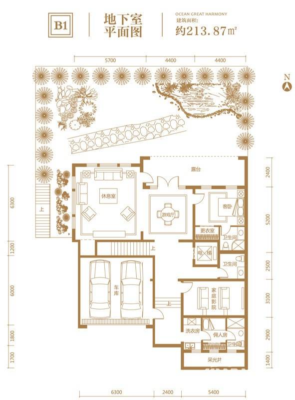 溪岸艺墅普通住宅213.9㎡户型图