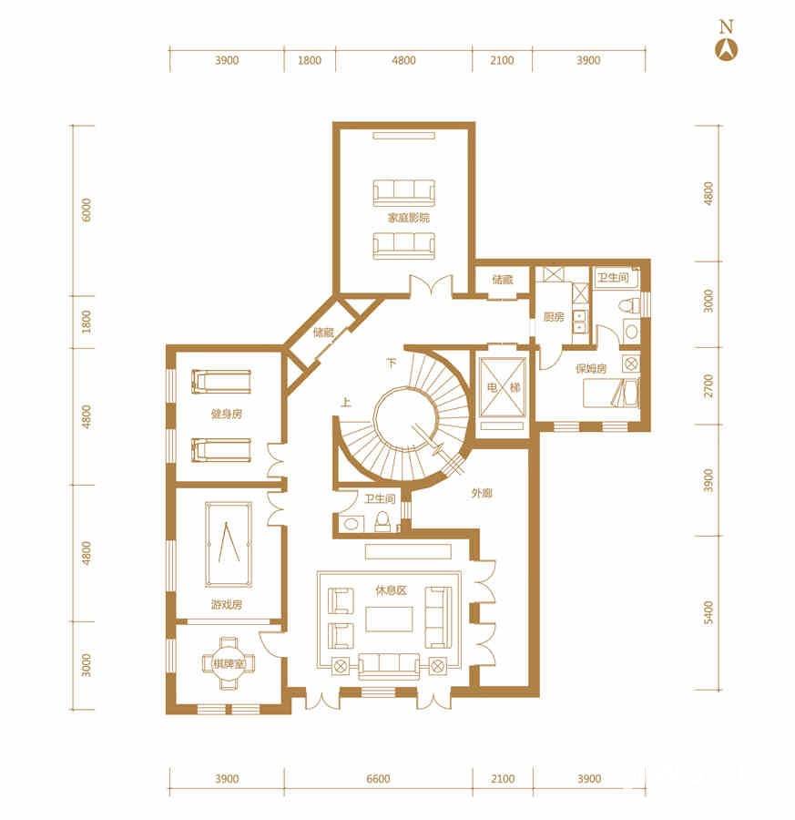 溪岸艺墅普通住宅212.5㎡户型图