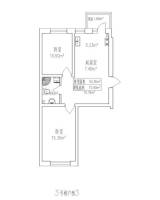 恒美家园普通住宅53.4㎡户型图