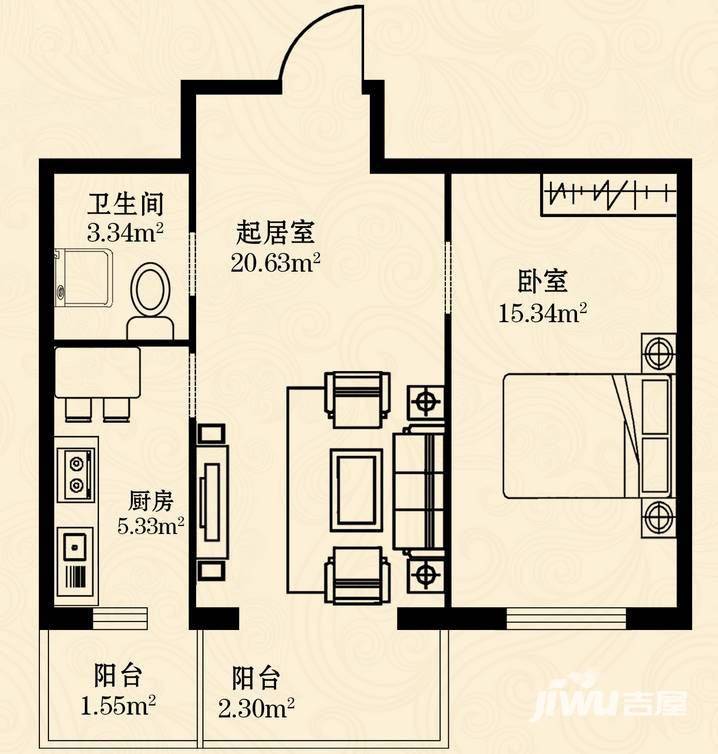 金都府邸普通住宅72.9㎡户型图