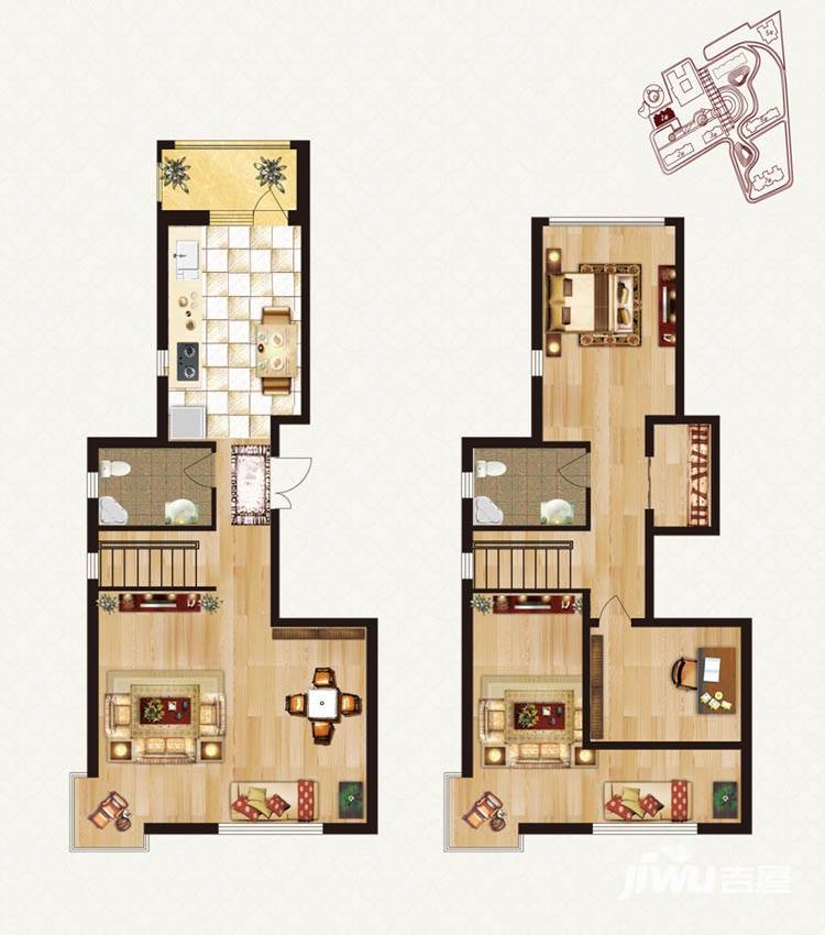 龙鸿怡家普通住宅96.3㎡户型图