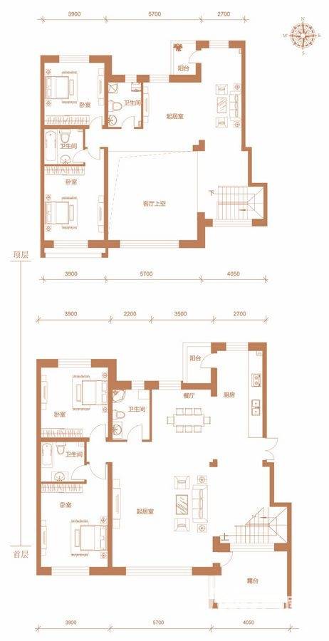 恒大盛和世纪普通住宅213.8㎡户型图