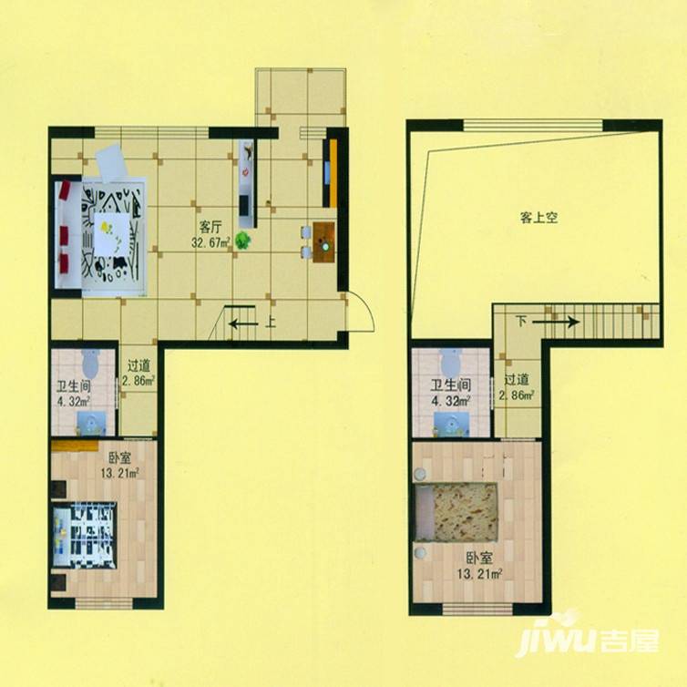 富佳新天地普通住宅86.2㎡户型图