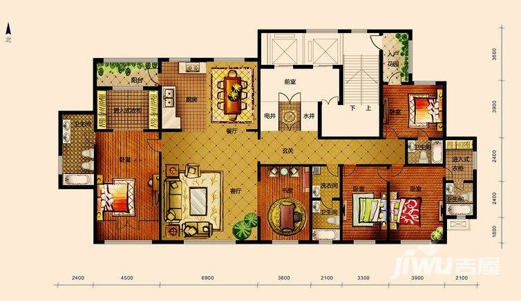 恒大盛和天下5室2厅4卫242.6㎡户型图