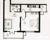 金丰优豪斯小区普通住宅49.5㎡户型图