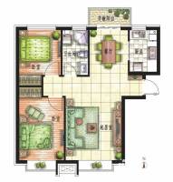 东鸿蝶翠里普通住宅87.9㎡户型图