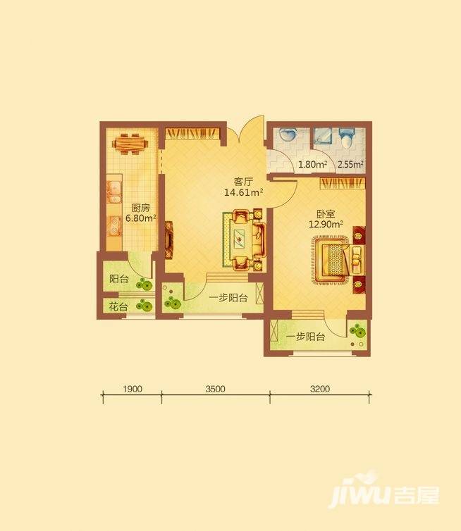 地恒托斯卡纳普通住宅38.7㎡户型图