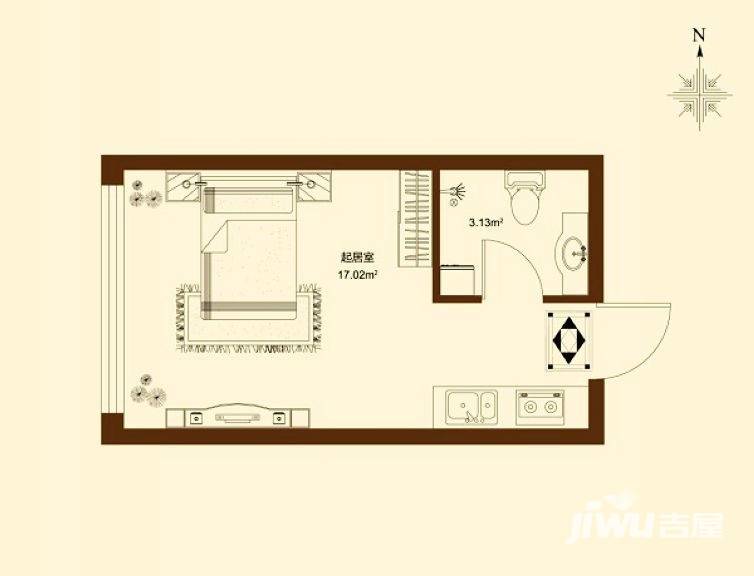 睿城臻品普通住宅19.8㎡户型图