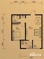 金昌国际1室1厅1卫53.8㎡户型图