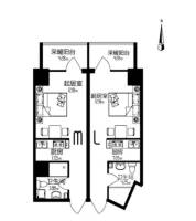 99号公馆普通住宅28㎡户型图