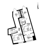 99号公馆普通住宅21.9㎡户型图