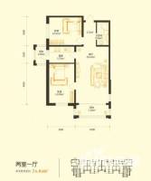 溪水湾普通住宅74㎡户型图