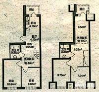 北岸上筑4室2厅2卫77.4㎡户型图