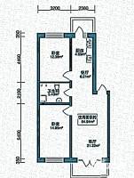 北岸上筑2室2厅1卫64.9㎡户型图