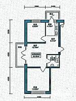 北岸上筑2室2厅1卫52.4㎡户型图