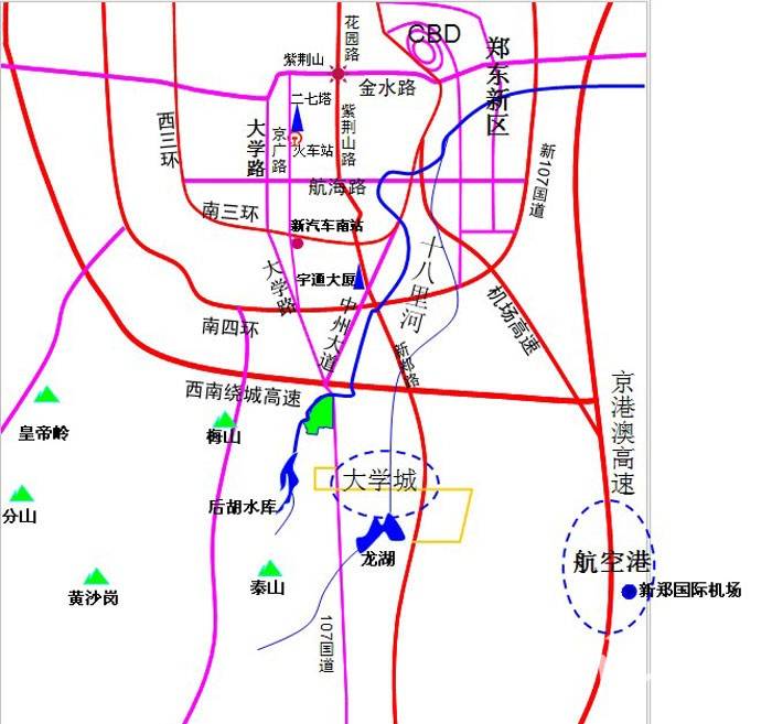 正商红河谷位置交通图图片