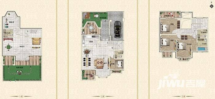 新田城5室2厅3卫277.9㎡户型图