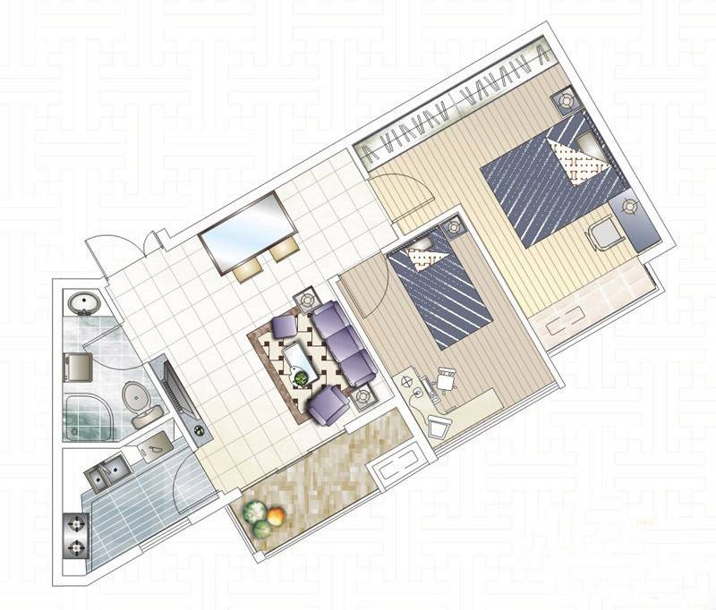 九龙城普通住宅71.8㎡户型图